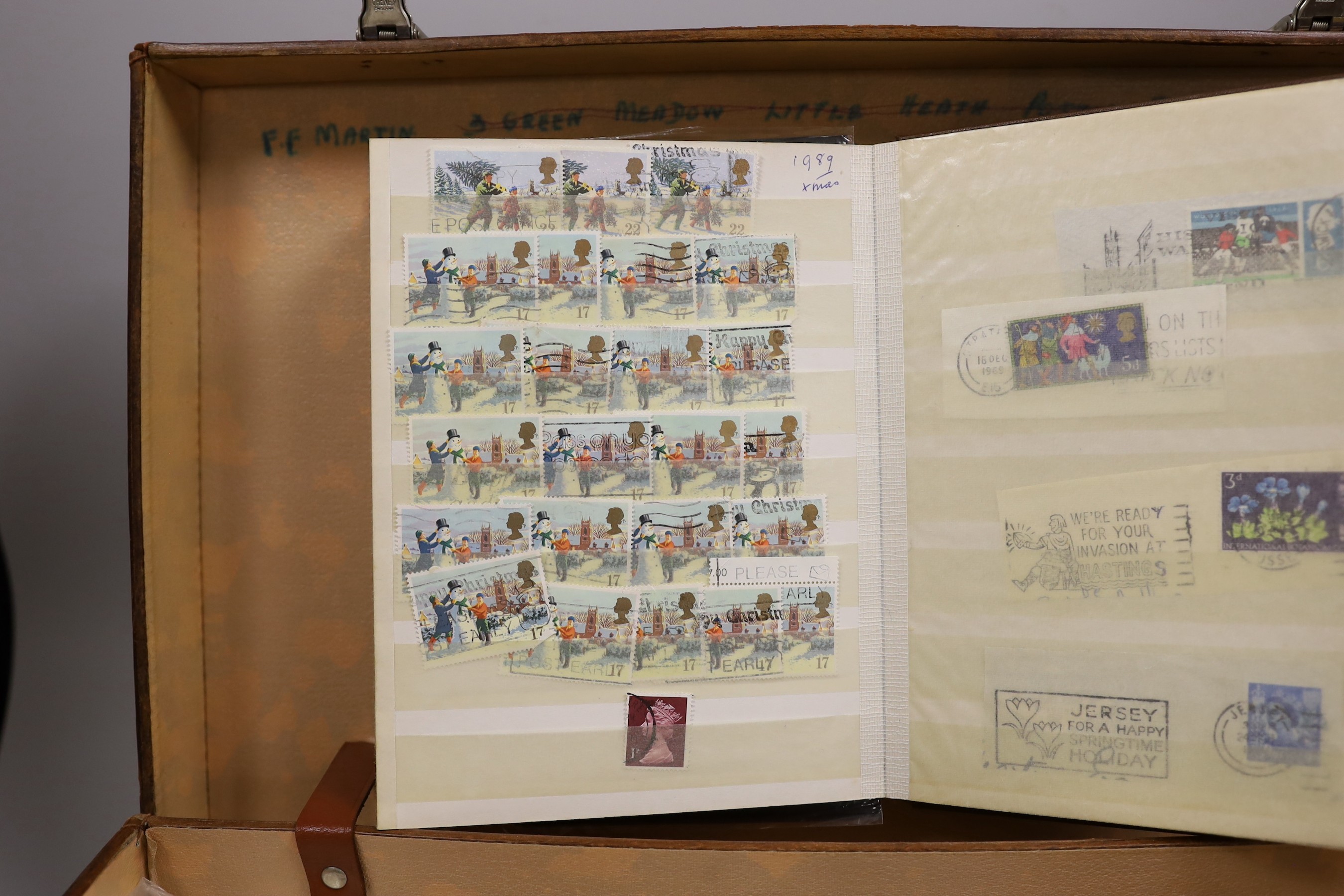 A suitcase of stamps